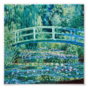Claude Monet - Vatten Lilies och japanska bron Fototryck