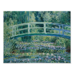 Claude Monet - Vatten Lilies och japanska bron Fototryck