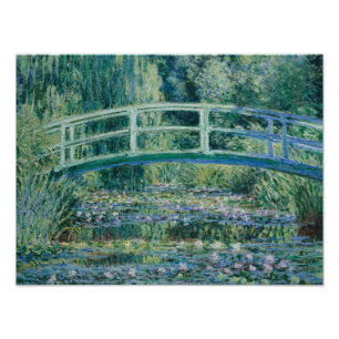 Claude Monet - Vatten Lilies och japanska bron Fototryck
