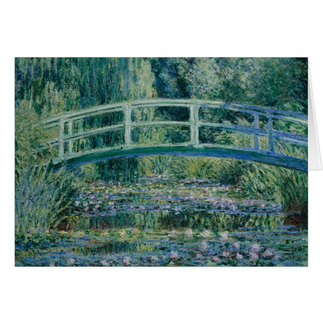 Claude Monet - Vatten Lilies och japanska bron Hälsningskort (Framsidan Horizontal)