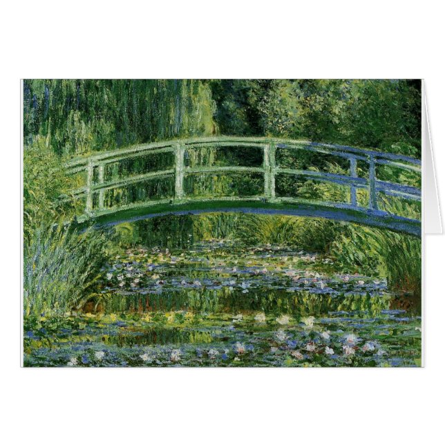 Claude Monet Vatten Lilies och japanska bron Hälsningskort (Framsidan Horizontal)