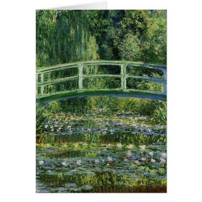 Claude Monet Vatten Lilies och japanska bron Hälsningskort (Framsidan)