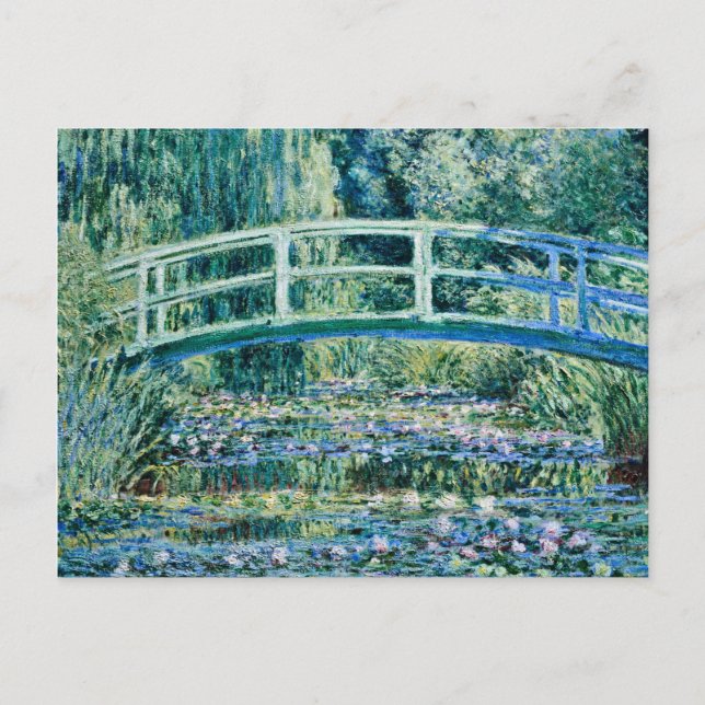 Claude Monet - Vatten Lilies och japanska bron Helg Vykort (Framsida)