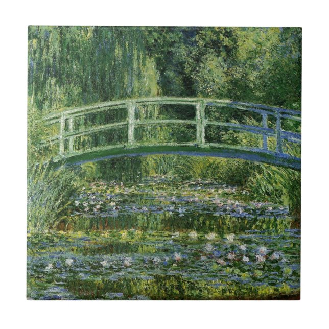 Claude Monet Vatten Lilies och japanska bron Kakelplatta (Framsidan)