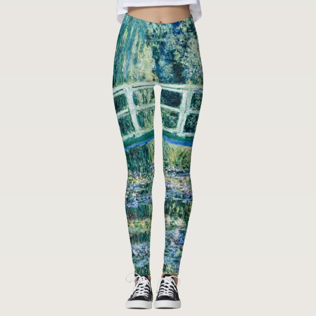 Claude Monet - Vatten Lilies och japanska bron Leggings (Framsida)