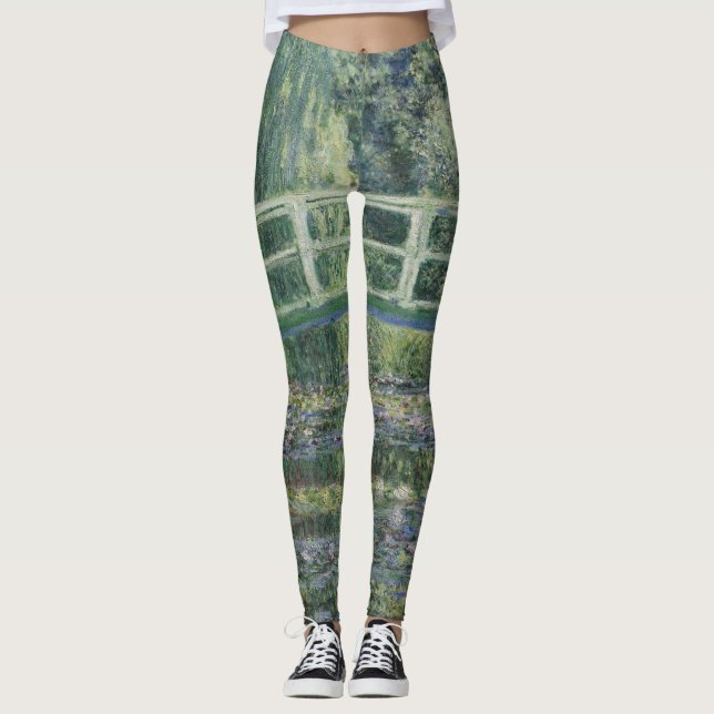 Claude Monet - Vatten Lilies och japanska bron Leggings (Framsida)