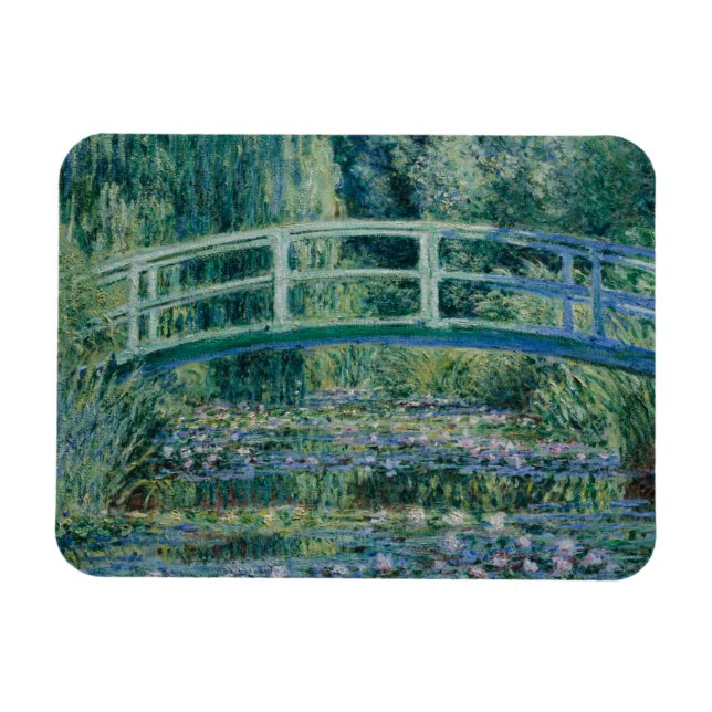 Claude Monet - Vatten Lilies och japanska bron Magnet (Horisontell)
