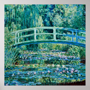 Claude Monet - Vatten Lilies och japanska bron Poster