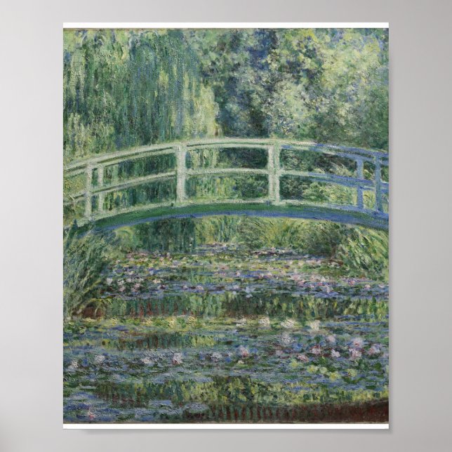 Claude Monet - Vatten Lilies och japanska bron Poster (Framsidan)