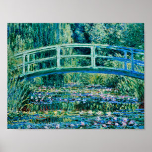 Claude Monet - Vatten Lilies och japanska bron Poster