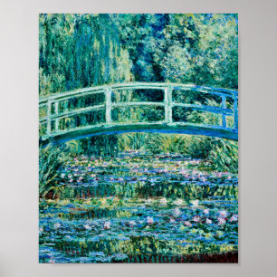 Claude Monet - Vatten Lilies och japanska bron Poster