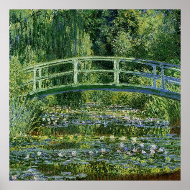 Claude Monet Vatten Lilies och japanska bron Poster (Framsidan)