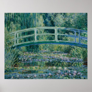 Claude Monet - Vatten Lilies och japanska bron Poster