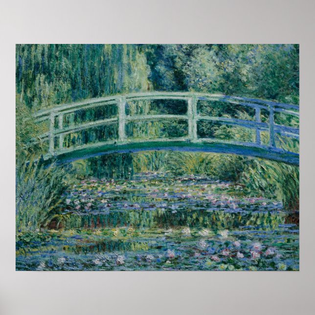 Claude Monet - Vatten Lilies och japanska bron Poster (Framsidan)