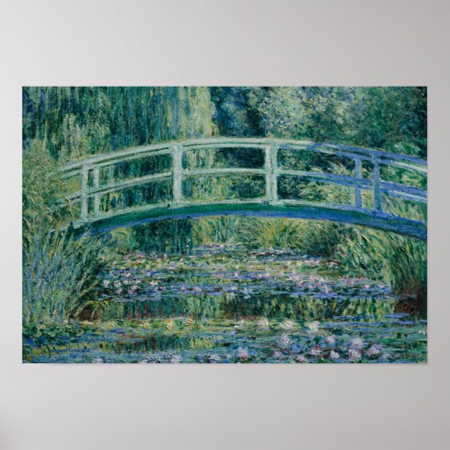 Claude Monet - Vatten Lilies och japanska bron Poster (Framsidan)