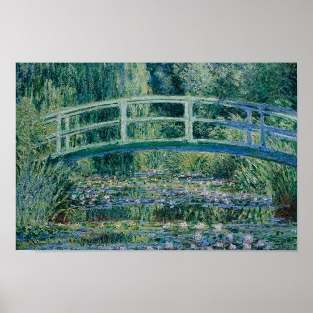 Claude Monet - Vatten Lilies och japanska bron Poster (Framsidan)