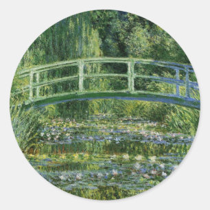 Claude Monet Vatten Lilies och japanska bron Runt Klistermärke