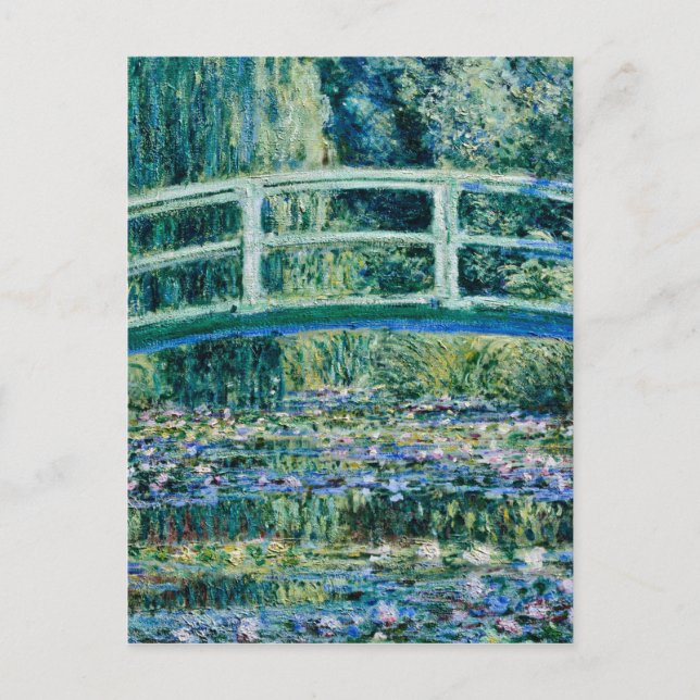 Claude Monet - Vatten Lilies och japanska bron Vykort (Framsida)