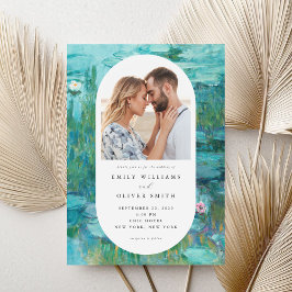 Claude Monet Vatten Lilies Photo Bröllop Inbjudningar