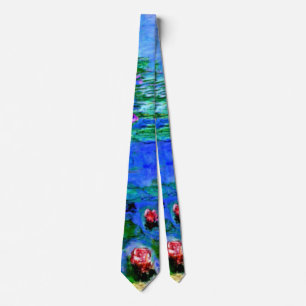 Claude Monet - Vatten Lilies (röd) Slips