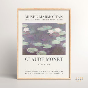 Claude Monet Vatten Lilies Rosa Art Print Poster