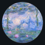 Claude Monet - Vatten Lilies Runt Klistermärke<br><div class="desc">Claude Monet - Vatten Lilies</div>