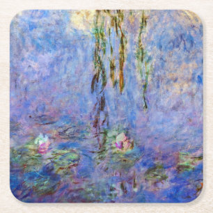 Claude Monet - Vatten Lilies Underlägg Papper Kvadrat