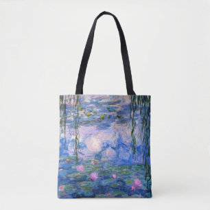 Claude Monet Vatten Lilies Vintage Blommigt HD Art Tygkasse