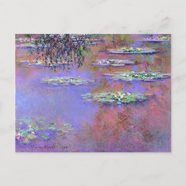 Claude Monet Vatten Lilies Vykort (Framsida)