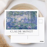 Claude Monet Vatten Lilies Vykort<br><div class="desc">Vykort med Claude Monet Vatten Lilies vintage blommigt naturmålning.</div>