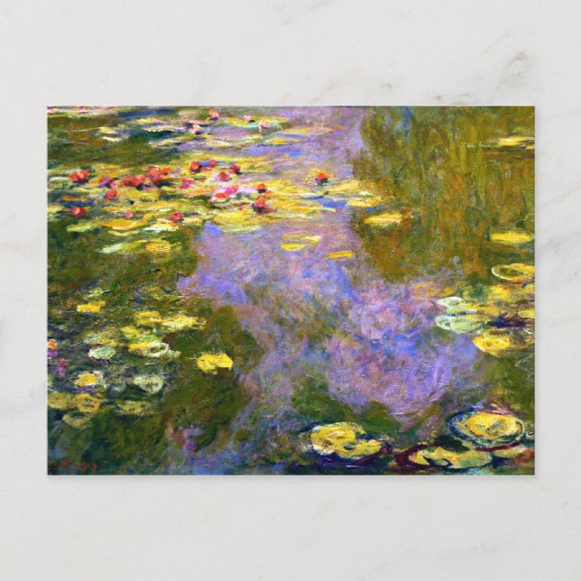 Claude Monet: Vatten Lilies Vykort (Framsida)