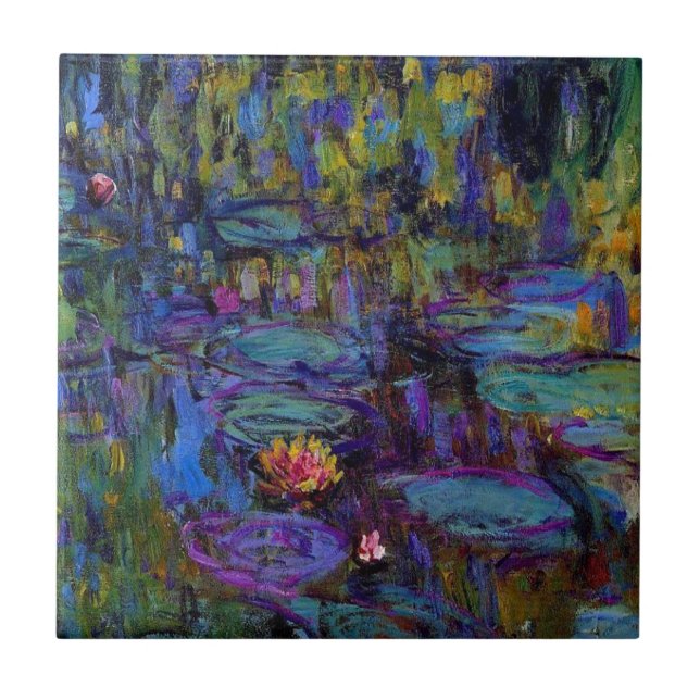 Claude Monet Vatten Lillies 1917 Kakelplatta (Framsidan)