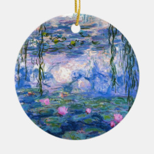 Claude Monet vatten Lillies 1919 Julgransprydnad Keramik