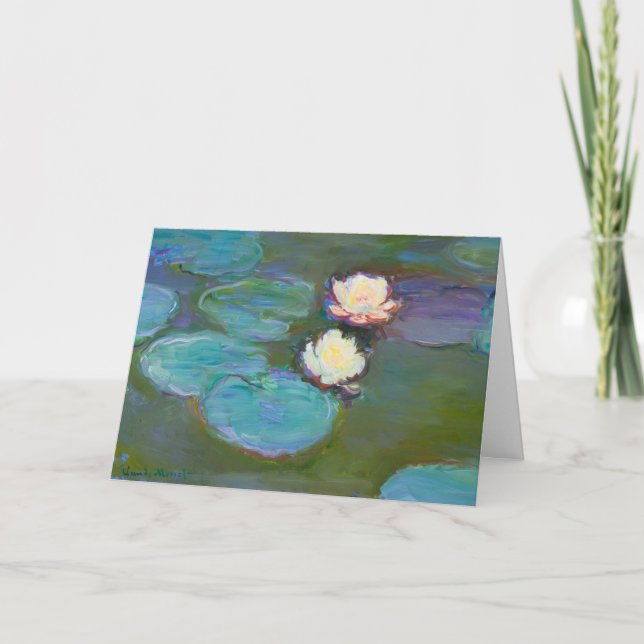 Claude Monet Vatten Lillies Viktkort Kort (Framsida)