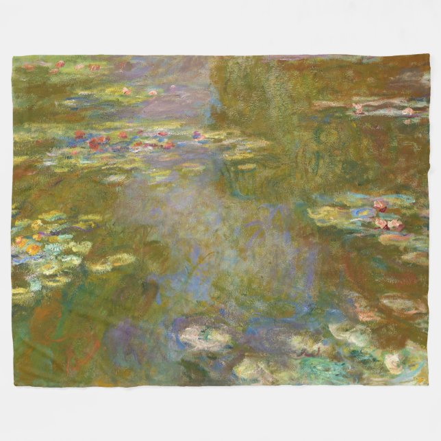 Claude Monet - Vatten Lily Pond 1917 Fleecefilt (Framsidan (Horisontell))