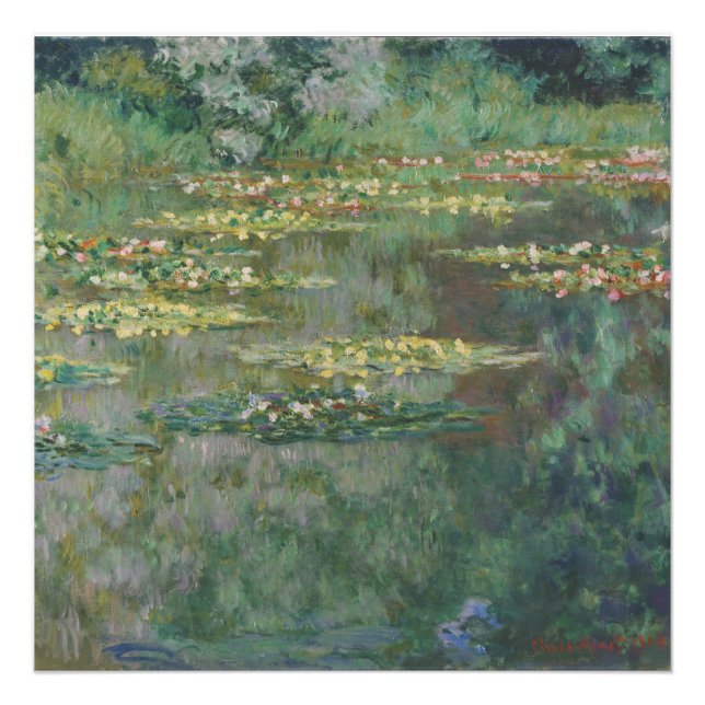 Claude Monet Vatten Lily Pond Fine Art GalleryHD Fototryck (Framsidan)