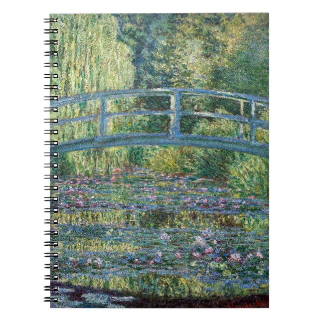 Claude Monet - Vatten Lily pond, Grönt Harmony Anteckningsbok (Framsidan)