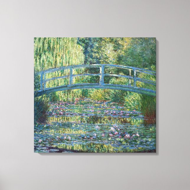 Claude Monet - Vatten Lily pond, Grönt Harmony Canvastryck (Framsida)