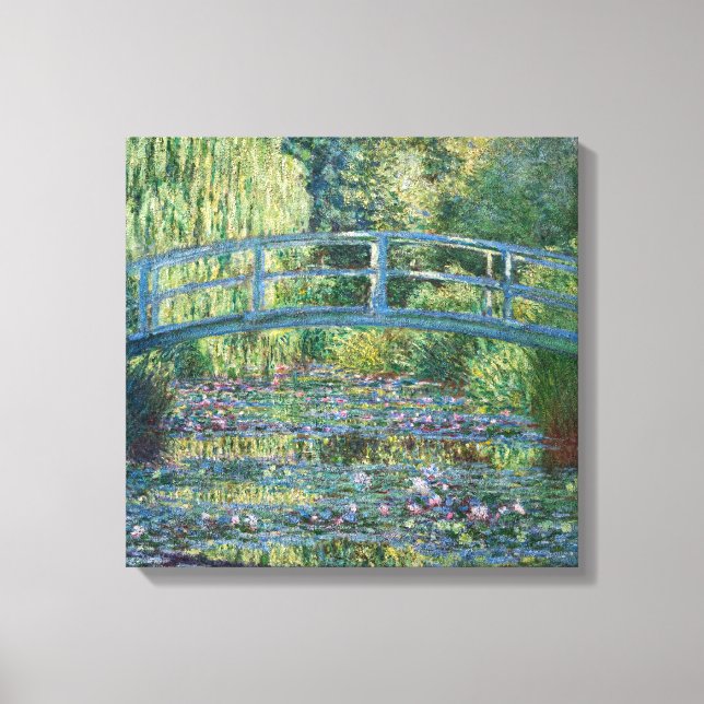 Claude Monet - Vatten Lily pond, Grönt Harmony Canvastryck (Framsida)