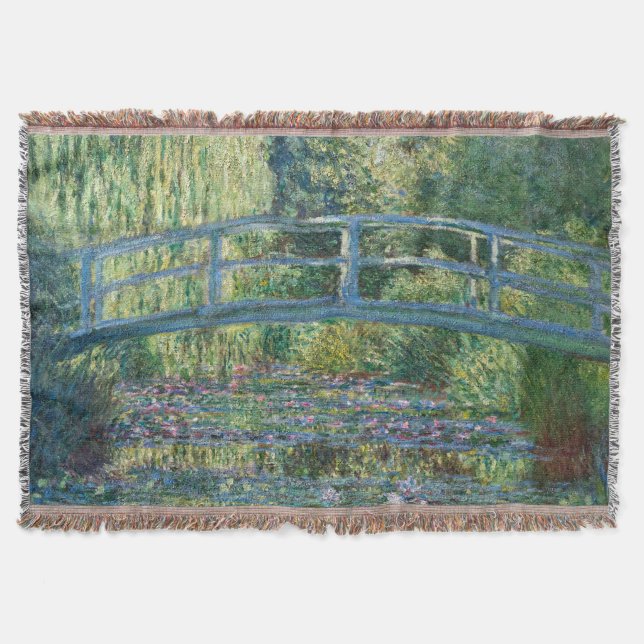 Claude Monet - Vatten Lily pond, Grönt Harmony Filt (Framsidan)