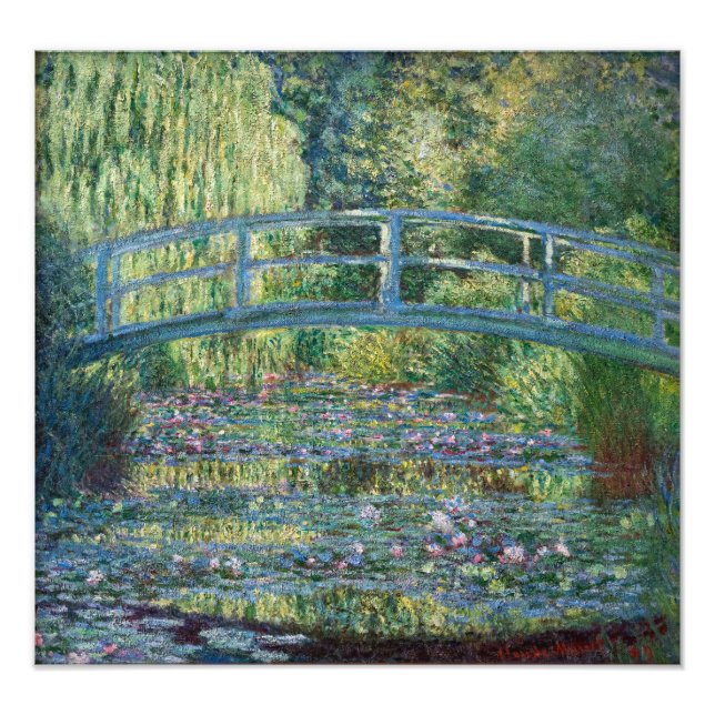 Claude Monet - Vatten Lily pond, Grönt Harmony Fototryck (Framsidan)