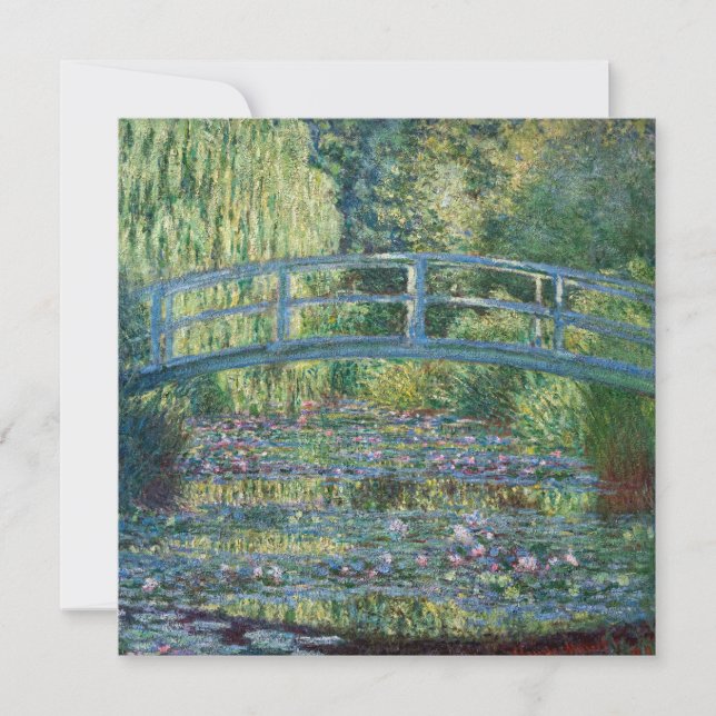 Claude Monet - Vatten Lily pond, Grönt Harmony Inbjudningar (Framsida)