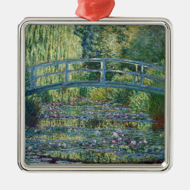 Claude Monet - Vatten Lily pond, Grönt Harmony Julgransprydnad Metall (Framsidan)