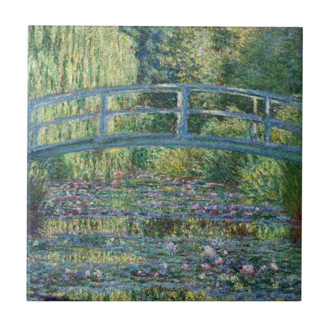 Claude Monet - Vatten Lily pond, Grönt Harmony Kakelplatta (Framsidan)