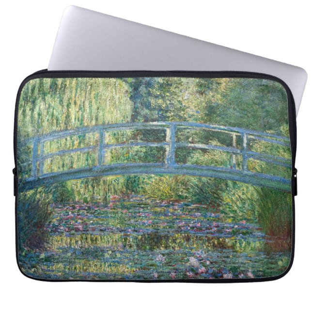Claude Monet - Vatten Lily pond, Grönt Harmony Laptop Fodral (Framsidan)