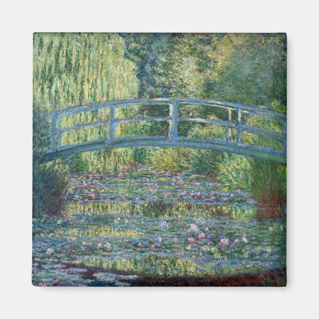 Claude Monet - Vatten Lily pond, Grönt Harmony Magnet (Framsidan)