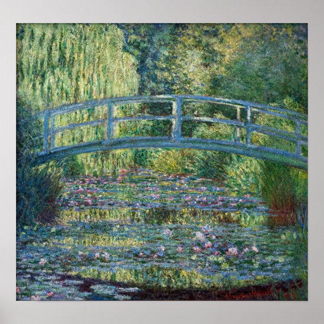Claude Monet - Vatten Lily pond, Grönt Harmony Poster (Framsidan)