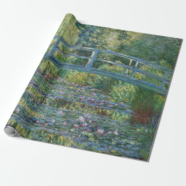 Claude Monet - Vatten Lily pond, Grönt Harmony Presentpapper (Utrullad)