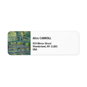 Claude Monet - Vatten Lily pond, Grönt Harmony Returadress Etikett