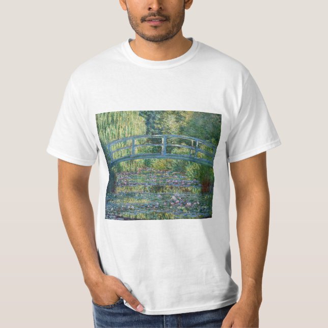 Claude Monet - Vatten Lily pond, Grönt Harmony T Shirt (Framsida)